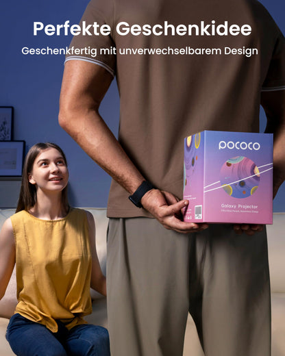 POCOCO Sternenhimmel Projektor – LED Galaxy Nachtlicht mit Timer
