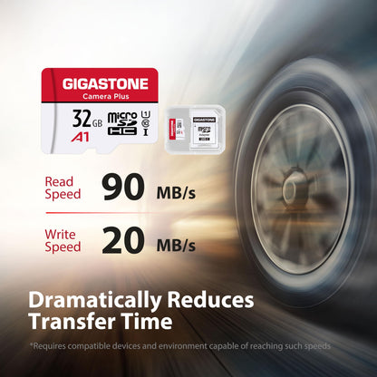 GIGASTONE MicroSDHC Speicherkarte 32GB UHS-I, 5er-Pack + SD-Adapter
