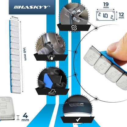 HASKYY Reifenmontage-Set 336-teilig mit Auswuchtgewichten und Ventilen
