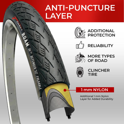 Fincci Fahrradreifen 28 Zoll 700x32c mit Kevlar-Pannenschutz, 2er-Set