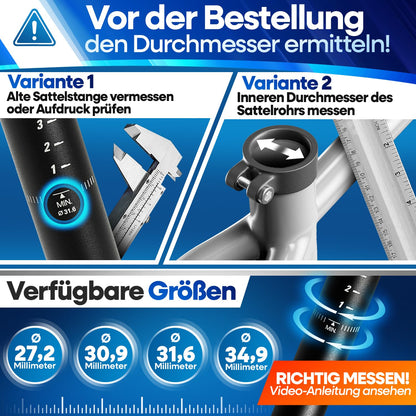 Nextcover Sattelstütze gefedert, Comfort-Spring, Ø 27.2-34.9 mm