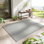 Taracarpet In- & Outdoor Teppich Sisaloptik Silbergrau 140x200 cm, rechteckiges Flachgewebe in melierter Optik