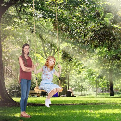 YAERSI Holzschaukel Outdoor, Schaukelsitz aus Buchenholz bis 100 kg