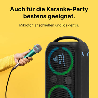 TechniSat LAUTA WUMMSBOX Bluetooth Partybox mit LED-Lichtshow