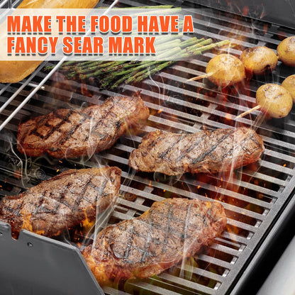 GFTIME Grillrost Gusseisen 49,5 x 32,5 cm für Weber Genesis, 2 Stück