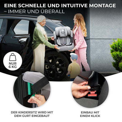 kk Kinderkraft COMFORT UP I-SIZE Kinderautositz 76-150 cm – Grau