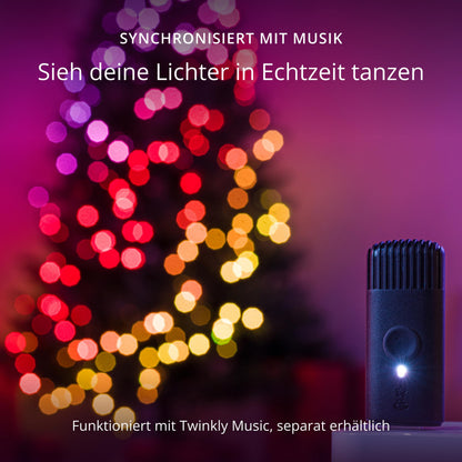 Twinkly Strings LED Lichterkette 600 RGB+W Schwarz - Innen/Aussen