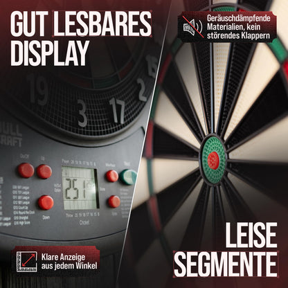 BULL CRAFT Elektronische Dartscheibe – Softdartboard Komplettset