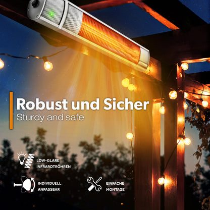 TRESKO Infrarot Heizstrahler 2000W mit Fernbedienung