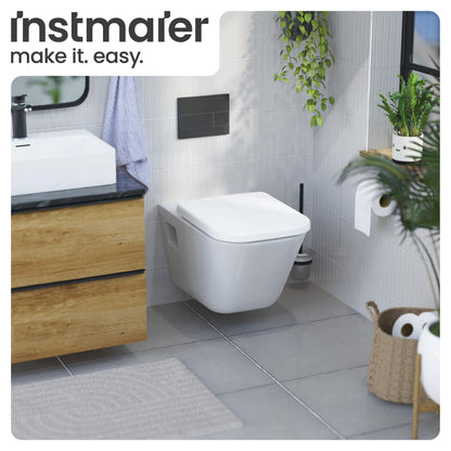 instmaier Helma Toilettendeckel mit Absenkautomatik, eckig, weiss