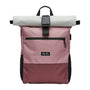 Ela Mo Rolltop Rucksack Damen mit 17-Zoll-Laptopfach Strawberry Cream aus wetterfestem Recycling-Polyester