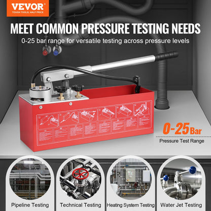 VEVOR Abdrückpumpe manuell hydraulisch 25 Bar - Doppelventil