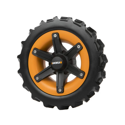WORX WA0953 Landroid All-Terrain Räder für Rasen & Gelände. Schwarze Räder mit grobem Profil für verbesserte Traktion.