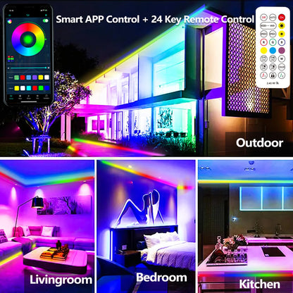 httpsmp LED Streifen Outdoor IP68, RGB+IC, 30 m, App & Fernbedienung
