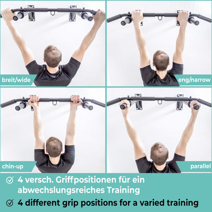 PULLUP & DIP Klimmzugstange Wand Multigriff Profi