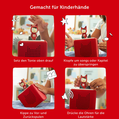 Toniebox Starterset Extrapack Hörspielbox – Rot Peppa Pig
