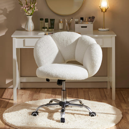 Yaheetech Bürostuhl Schreibtischstuhl Wolkenform ergonomisch weiss