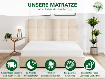 DREAMSTAR Simple Flex Duo 7-Zonen Kaltschaummatratze 90x200 cm
