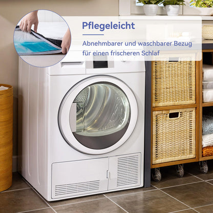 Amazon Basics Gel-Schaum Matratzen Topper - weiss 140x200cm, 7cm
