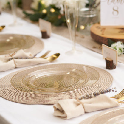 MATANA Premium Partyteller Goldglitter - 120 Stk. Mehrweg