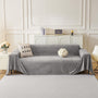 MYSKY HOME Sofabezug 2-Sitzer, Sofaüberwurf 180 x 300 cm, Grau, weicher Kurzplüsch