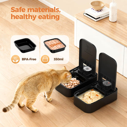SOOFPET F22 Futterautomat für Katzen, 700 ml Nassfutter, 48-h-Timer