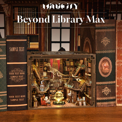 MiniCity Book Nook Kit Beyond Library Max, 3D-Holzpuzzle mit LED