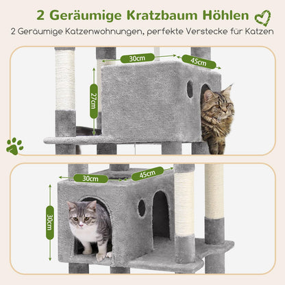 Globlazer Kratzbaum XXL F83 für grosse Katzen – Hellgrau