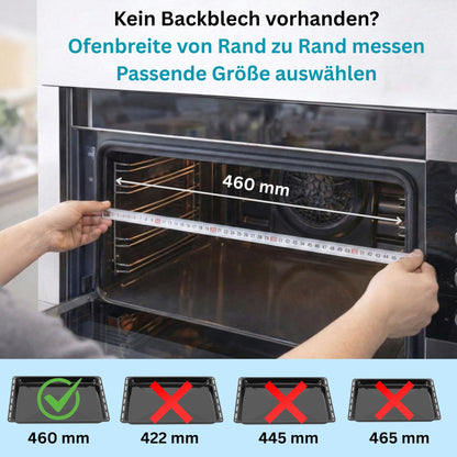 ICQN Backblech-Set emailliert 460 x 370 x 30 mm für Backofen & Herd