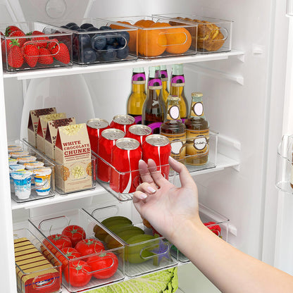 FINEW Kühlschrank Organizer 12er Set, durchsichtig, BPA-frei