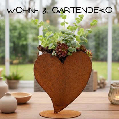 Rostikal Deko-Herz aus Cortenstahl – Edelrost Gartendeko, 32 cm