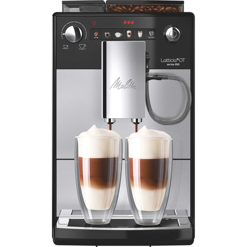 Melitta Latticia OT Kaffeevollautomat mit Milchsystem - silber/schwarz. Bereitet Kaffee & Milchgetränke automatisch zu.