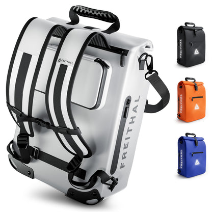 FREITHAL 3in1 Fahrradtasche 25L – wasserdicht & vollreflektierend
