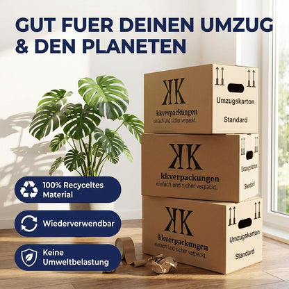 KK Verpackungen Umzugskartons 65 Liter, 30 Stück, stapelbar