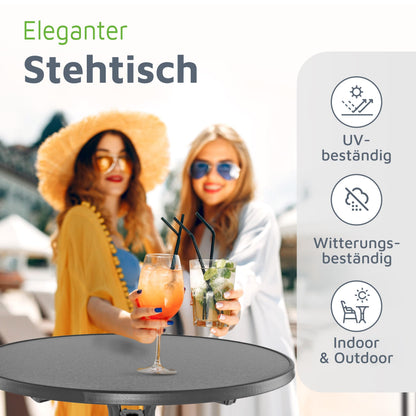 BeFair Nico Stehtisch Klappbar - Rund 70cm Anthrazit
