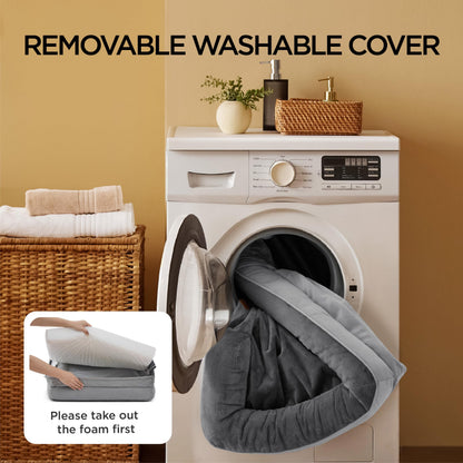 Bedsure Orthopädisches Hundebett 89x63 cm, waschbar, grau