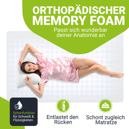 Juskys Matratzentopper 140x200 cm 7-Zonen Memoryschaum H2/H3