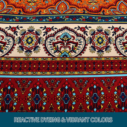 Qucover Bettwäsche 135x200 cm Baumwolle Boho mit Kissenbezug 80x80 cm