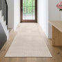 Enyhom Teppichläufer Flur rutschfest waschbar, Beige, 80x200 cm, Polyester mit TPR-Unterseite, flaches Design