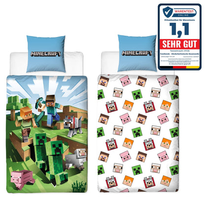 Character World Minecraft Wende-Bettwäsche Set 135x200 cm Baumwolle