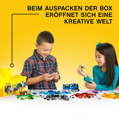 LEGO Classic Bausteine-Box mittelgross + grüne Bauplatte, 484 Teile