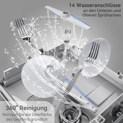 Hermitlux Mini Tischgeschirrspüler – mit/ohne Anschluss, Weiss