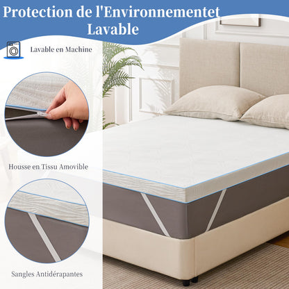 Solviente Matratzen-Topper 140x200 cm H2, Memory Foam & Kaltschaum