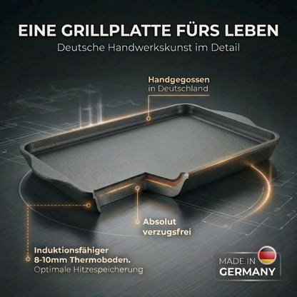 Lieblingspfanne Teppanyaki Grillplatte XXL 43x28 cm aus Aluminiumguss