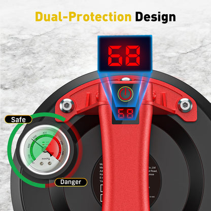 TaskStar Akku Saugheber DX01-2 im 2er Set, 250 kg, LCD-Display