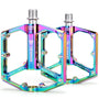 GEWAGE Flachpedale 9/16 Zoll – CNC-Aluminium, 3 Lager, MTB & Rennrad mit breiter Plattform und Anti-Rutsch-Pins