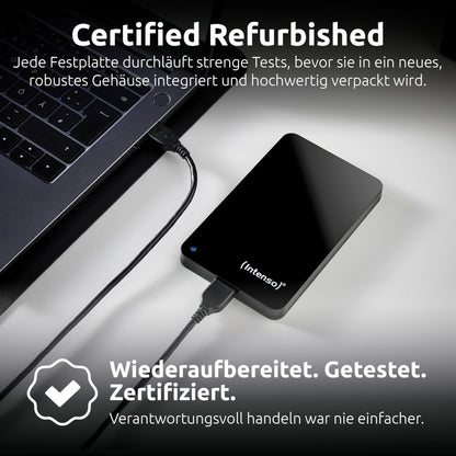 Intenso Portable Hard Drive 1TB Externe Festplatte USB 3.2 Refurbished