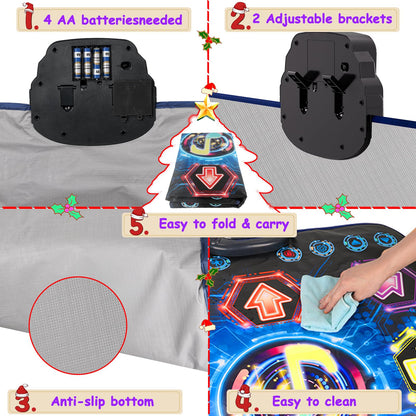 maysida Tanzmatte 2025 – Interaktive Musikmatte mit LED & Bluetooth