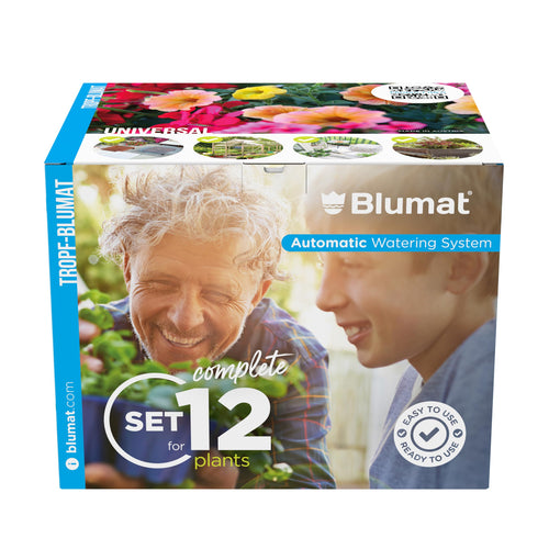 Blumat Tropf Medium Box Kit - Bewässerungssystem 12 Pflanzen: Beige Tonkegel-Set. Automatische Tropfbewässerung via Kapillarwirkung für bis zu 12 Pflanzen.