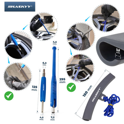 HASKYY Reifenmontage-Set 336-teilig mit Auswuchtgewichten und Ventilen
